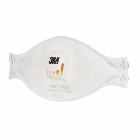 3M-Aura-9322- 3M Aura™ 9300+ Series Disposable Respirator for General Purpose Protection, FFP2, Valved, Fold Flat, 10 per Package