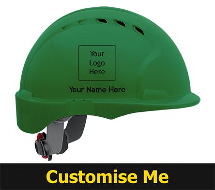 AJF160-000-300 Green Vented HDPE Hard Hat