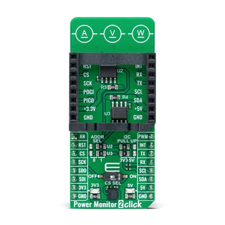 MIKROE-6202 MikroElektronika 12 Bit I2C Output Digital Power Monitor From Texas Instruments Current Sensor Development Module for