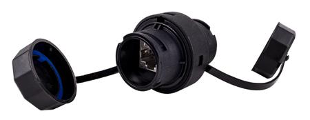 I4TCOUPL6AIP68 AXINDUS I4TCOUP Series Female/Female RJ45 Field Coupler, Tool-less Cable Mounting, Cat6EA Straight