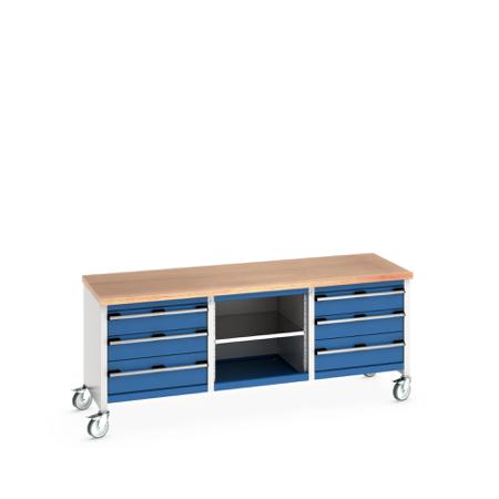 41002130-11V Bott 41002130.11V Portable Sheet Steel Workbench, 840mm x 750mm x 2000mm