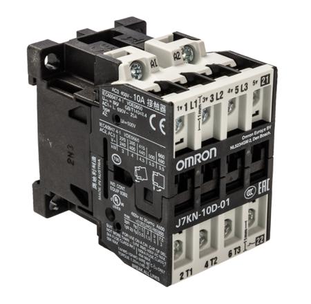 J7KN-10D-01-24 Omron 3 Pole Contactor - 10 A, 24 V dc Coil, 1NC, 4 kW