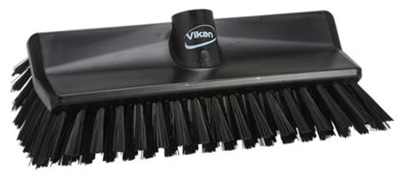 70479 Vikan Medium Bristle Black Scrubbing Brush, 41mm bristle length, Polyester bristle material