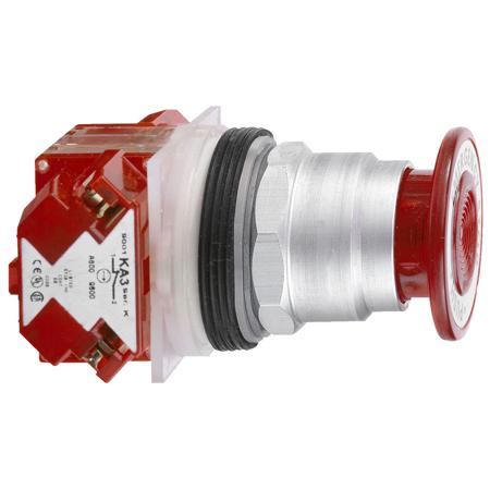 9001KR9R21H6 Schneider Electric Harmony 9001K Series Push Button, Panel Mount, 30mm Cutout, SPST, IP66