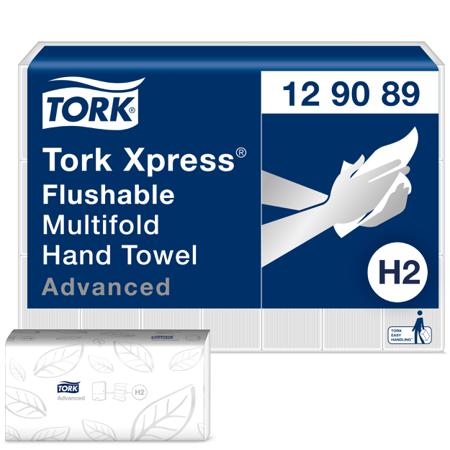 129089 Tork Xpress® Folded White Paper Towel, 255 x 212mm, 2-Ply, 200 Sheets