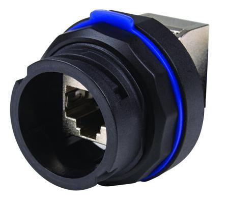 I46AFSIP68 AXINDUS Female Ethernet Connector, Box Mount, Cat6a