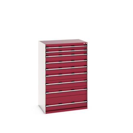 40029035-24V Bott 9 Cabinet, Steel, 1600mm x 750mm x 1050mm, Red