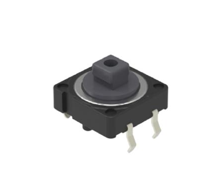 SKHCBGA010 Alps Alpine Grey Cap Tactile Switch, SPST 50 mA 3mm Snap-In