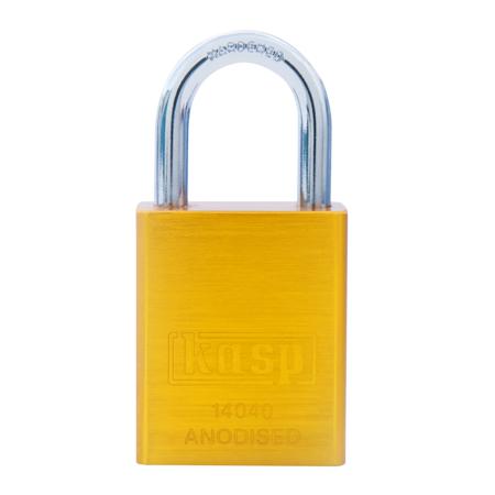 K14040GOLD Kasp Padlock Aluminium Padlock Weatherproof Keyed Alike, 6.3 mm Shackle, 38mm Body