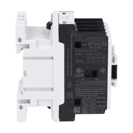 BF0910A024 Lovato BF 3 Pole Contactor, 3NO, 9 A, 4 kW, 24 V ac Coil