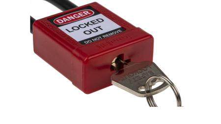 196-3765 RS PRO All Weather Aluminium, Nylon Safety Padlock 38mm