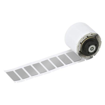 M6-02-7593-SL Brady B-7593 Silver Label, 27.00mm Width, 12.45mm Height, 250 Qty
