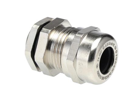 52103010+53112710 Lapp SKINTOP Series Nickel Plated Brass Cable Gland Kit, M16 Thread, 4.5mm min., 10mm max., IP68