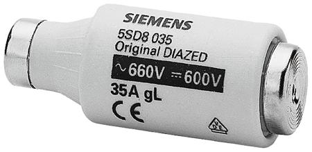 5SD8035 Siemens 35A Diazed Fuse, gG, 690/600V ac/dc