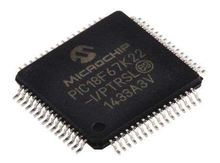 PIC18F67K22-I-PTRSL Microchip PIC18F67K22-I/PTRSL, 8bit PIC Microcontroller, 64MHz, 128 kB Flash, 64-Pin TQFP