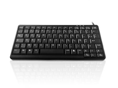 KYB500-K82A-FR Ceratech  Wired PS/2 & USB Compact Keyboard, QWERTY (French), Black