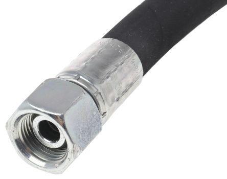 448-6098 500mm Synthetic Rubber Hydraulic Hose Assembly, 275 bar Max Pressure, -40 → +100°C