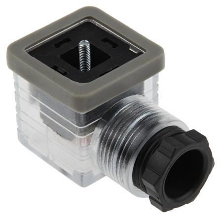 811-8291 RS Pro 2P+E DIN 43650 A Solenoid Valve Connector, Female, Cable Mount, ME-211/SL Series, 10A, 24 V dc