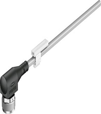 NEBB-M12W5-P-5-LE3 Right Angle M12 to Pigtail Cable, 5m