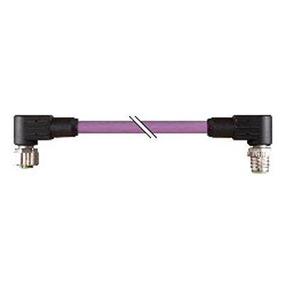 X67CA0X11-0005 B&R Right Angle Male 4 way M12 to Right Angle Female 5 way 5 Pin Socket Actuator/Sensor Cable, 500mm