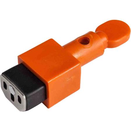 148081 Brady Black, Orange 1-Lock Nylon Electrical Plug Lockouts, 6.5mm Shackle