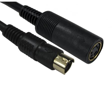 286-2884 RS PRO Male SVHS to Female SVHS Black DIN Cable 5m