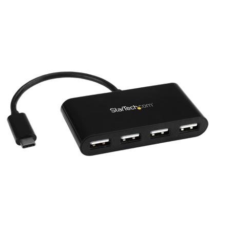 ST4200MINIC StarTech.com 4 Port USB 2.0 USB A, USB C  Hub, USB Bus Powered, 175 x 80 x 14mm