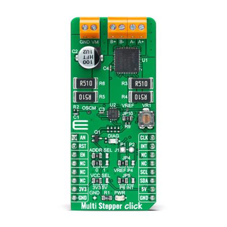 MIKROE-5037 MikroElektronika Multi Stepper Click - TB62262 Stepper Motor Driver for TB62262FTG for Stepper Motor