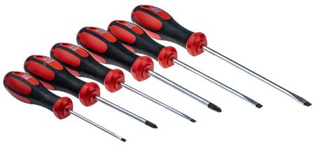 125-3101 RS Pro Screwdriver Set, 6 Piece - Soft Feel Phillips, Slotted