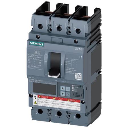 3VA6210-5JT31-0AA0 Siemens, Sentron MCCB Molded Case Circuit Breaker 3P 100A, Breaking Capacity 3 kA