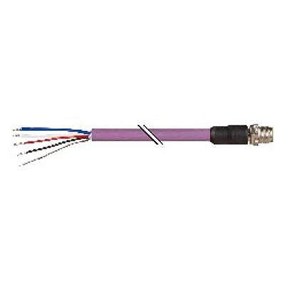 X67CA0X41-0050 B&R Straight Male 4 way M12 to Unterminated Actuator/Sensor Cable, 5m