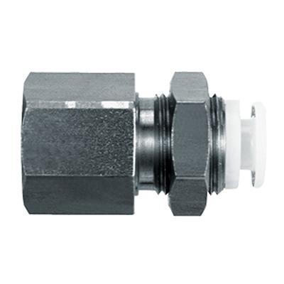 KGE10-03 SMC KG Series Bulkhead, 10 mm to Rc 3/8, Threaded-to-Tube Connection Style,
