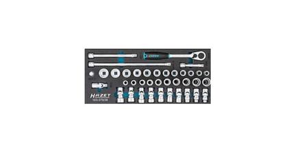 163-379-38 HAZET 10 to 22 mm 3/8 in Drive Socket Set, 392 mm length