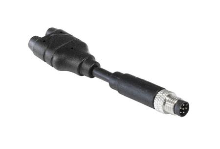 PXPPVC08FIM06AYT010PVC Bulgin Tee Male Pole M8 Plug to 6 Pole M8 Plug Adapter