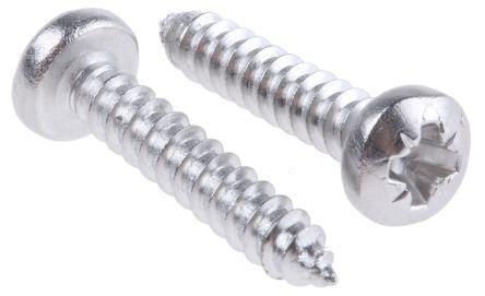 A4420306-0-75 Plain Stainless Steel Pan Self-Tapping Screw, No. 6 x 3/4in