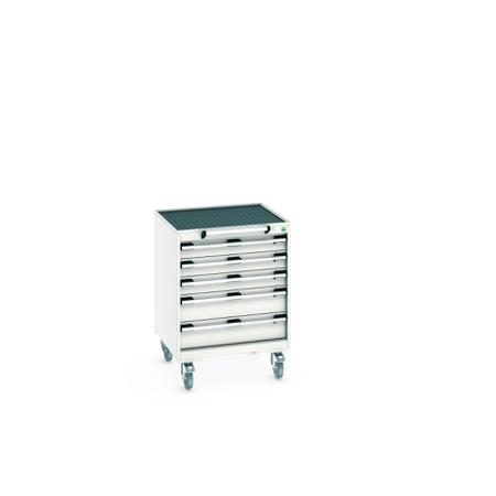 40402031-16V Bott, 5 Drawer Steel Floor Standing Cabinet, 650 x 650 x 885mm