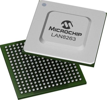 LAN8263-V-3HW Microchip LAN8263-V/3HW, Ethernet Transceiver, -0.3 V 1.25 Gbps MDIO, SPI, 256-Pin 0.99V BGA
