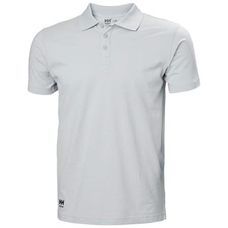 79167_910-L Helly Hansen Classic Grey 100% Cotton Polo Shirt, UK- L, EUR- L