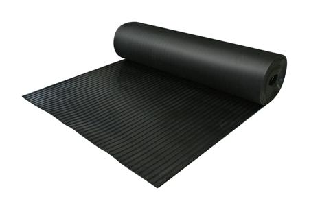 CANNELE120N6 ID Group Black Anti-Slip Flooring Rubber Floor Protection 10m x 1.2m x 6mm