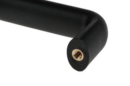 456-557 RS Pro Black Brass, Fibreglass Reinforced Nylon Concealed Fixings Matte Drawer Handle, 134mm x 50mm x 25mm 117mm
