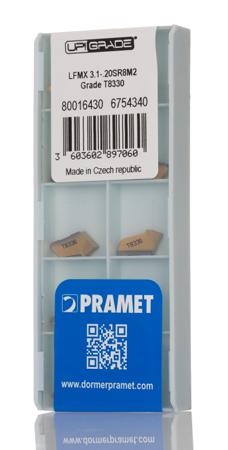 LFMX 3.1-.20SR8M2:T8330 Pramet LFMX Series Lathe Parting Off Insert for Use with XLCFN, 98° Approach, 3.1mm Length