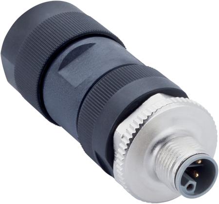 YM12PA5-0003S0003L SICK Connector, 4 Contacts, Side Mount, M12 Connector, Plug, Male, IP67, YM12PA5 Series