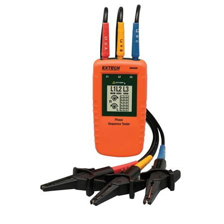 480400 Extech  Phase Rotation Tester, CAT III 600V, 400Hz Max, 600V ac Max