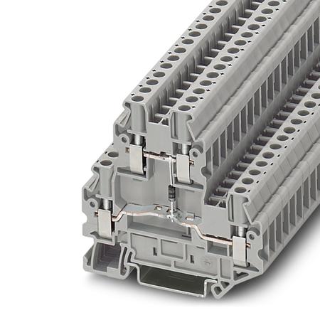 3046650 Phoenix Contact  UTTB 2.5-DIO/O-U Series Grey, 2.5mm², 2-Level, Screw Termination