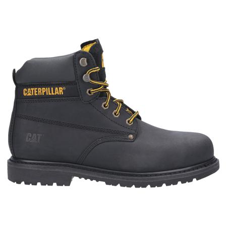 P724621 CAT  Black Steel Toe Capped Unisex Safety Boots, UK 6, EU 40