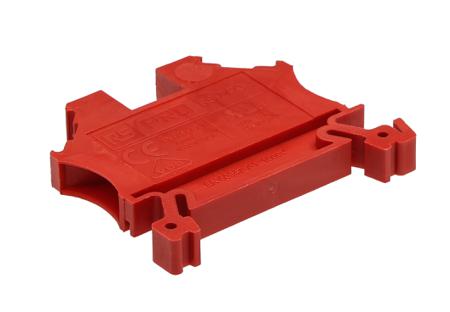 242-0493 RS PRO Red Feed Through Terminal Block, Single-Level, Cage Clamp Termination