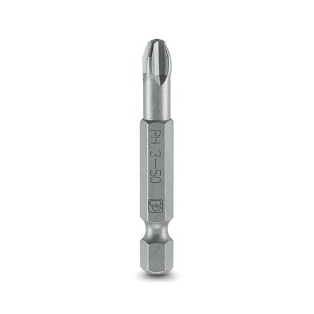 1212581 Phoenix Contact Phillips Driver Bit, PH 3 x 50 mm Tip, 1/4 in Drive, Phillips Drive, 50 mm Overall