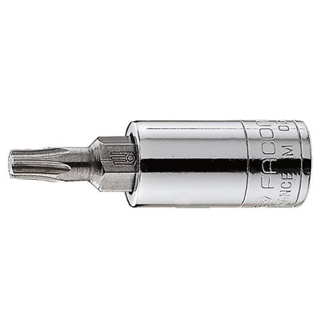 RX.10 Facom 1/4 in Drive Bit Socket, Torx Bit, T10, 37 mm Overall Length