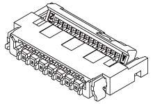 5025982393 Molex, Easy-On, 502598 0.3mm Pitch 23 Way Right Angle Male FPC Connector, Top and Bottom Contact