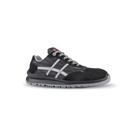0UF20186-47 UPower FANGIO Men's Black Aluminium Toe Capped Safety Shoes, UK 12, EU 47